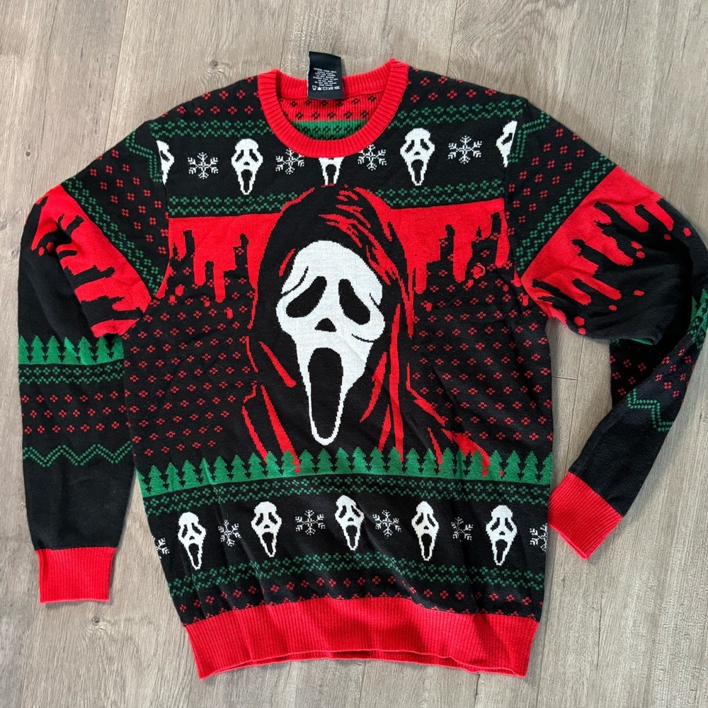 Ghost face Christmas sweater